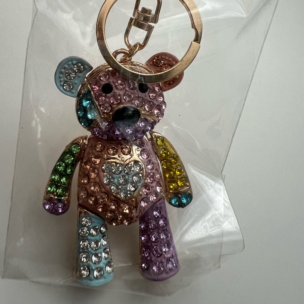 Colorful Crystal Bear Keychain/Handbag Keychain